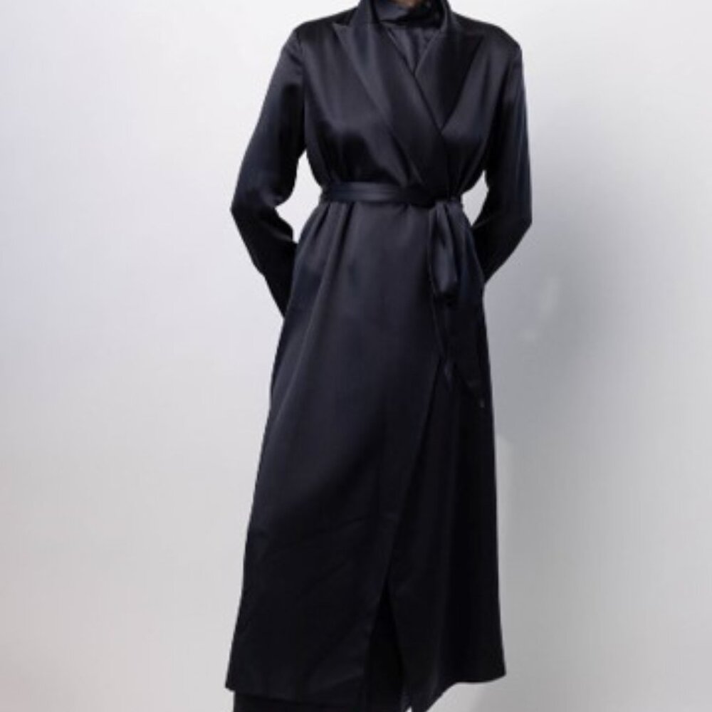 NWT Dusan Silk Oversized Blusher / Trench